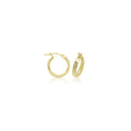 9ct Yellow Gold Diamond Cut Hoop Earrings 375 Hallmarked 10mm - 30mm Diameter