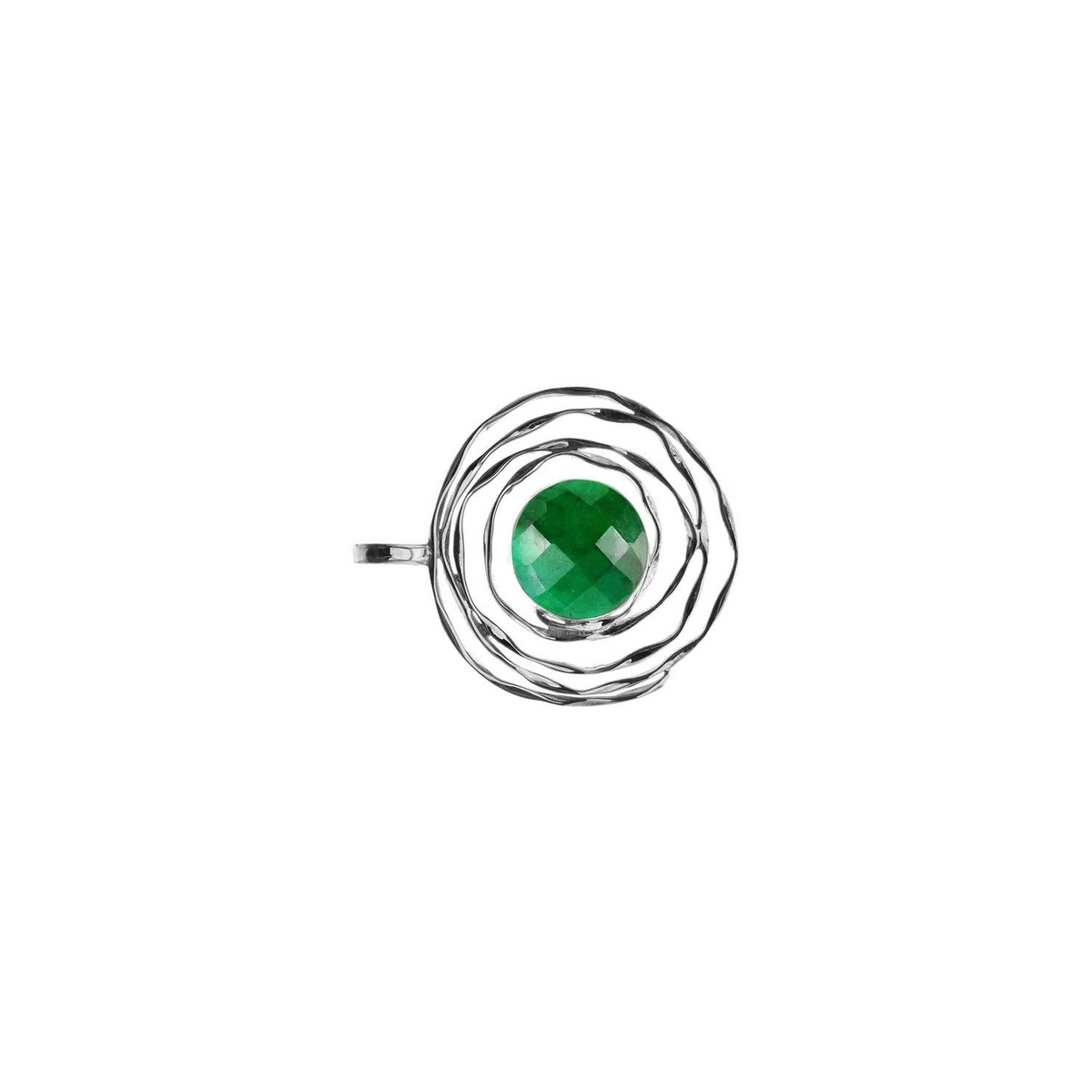 Spiderweb Emerald Pendant Sterling Silver 925 Hallmarked All Chain Lengths