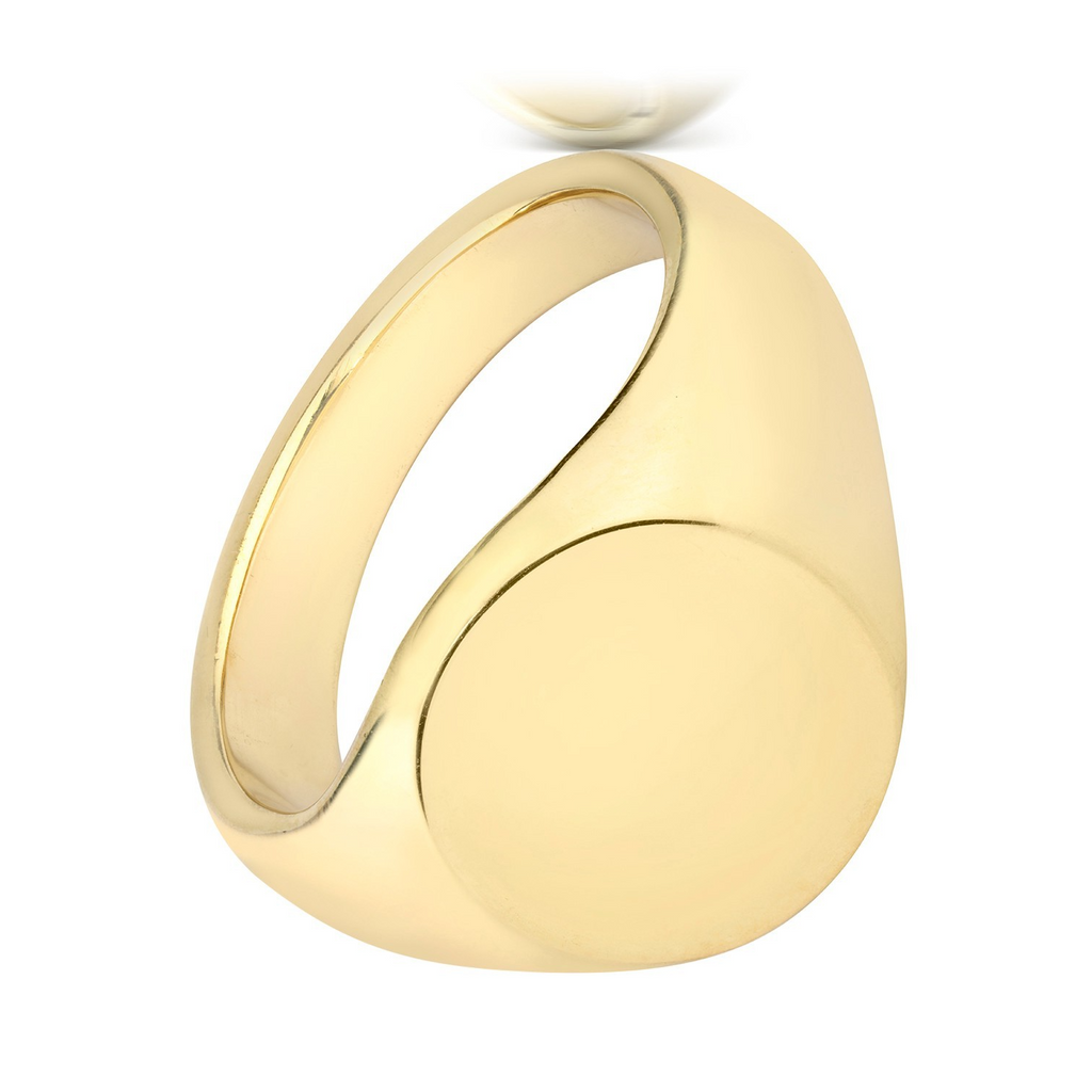Heavy Mens 9ct Yellow Gold Signet Ring 375 Hallmarked British Made Size K - Z