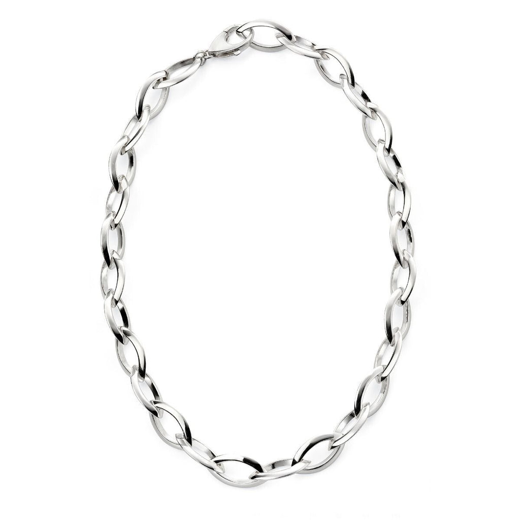 Marquise Link Chain Necklace Sterling Silver 925 Hallmark Brand New Boxed