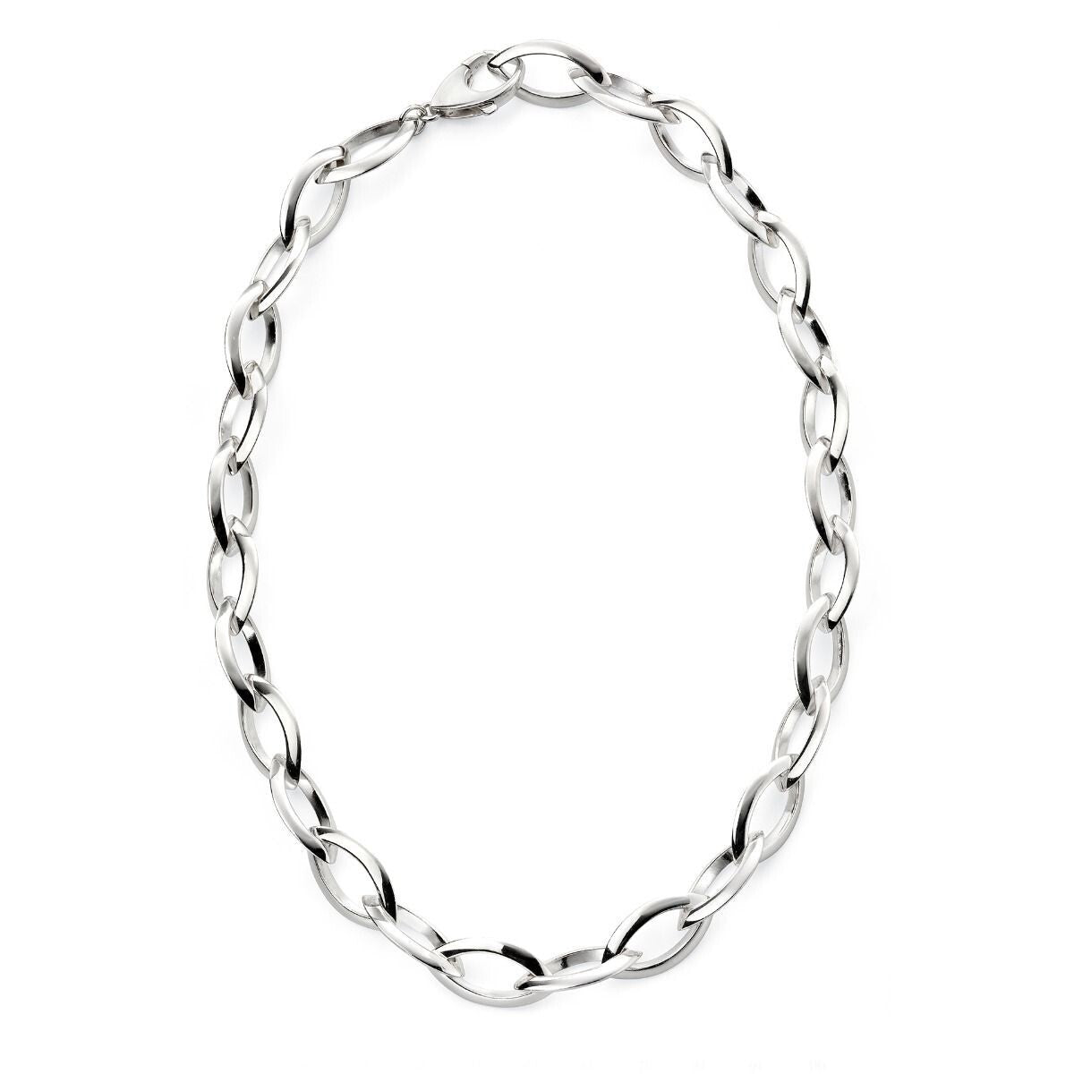 Marquise Link Chain Necklace Sterling Silver 925 Hallmark Brand New Boxed