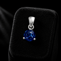Sterling Silver Sapphire Pendant Hallmarked British Made All Chain Lengths
