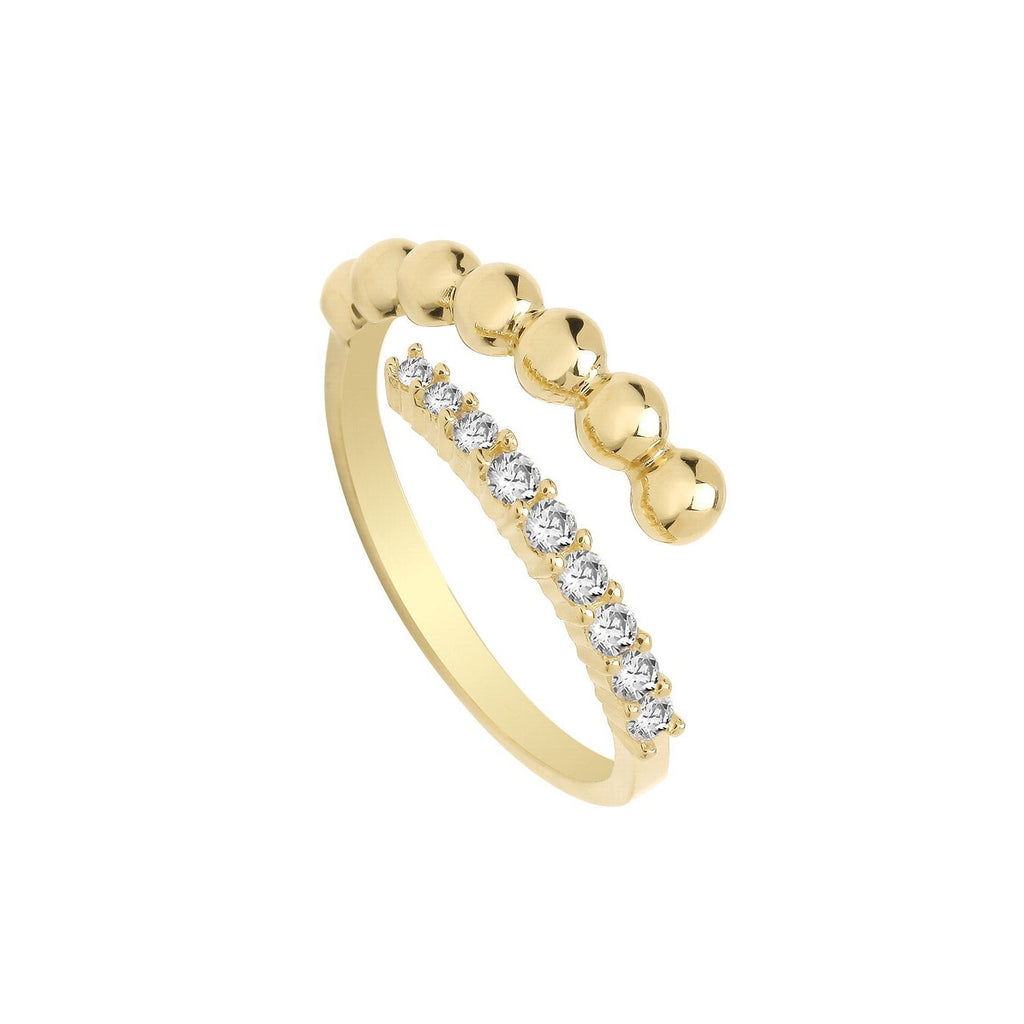 Bobble Wrap Ring 9ct Yellow Gold Channel Set Hallmarked Sizes L - S British Made