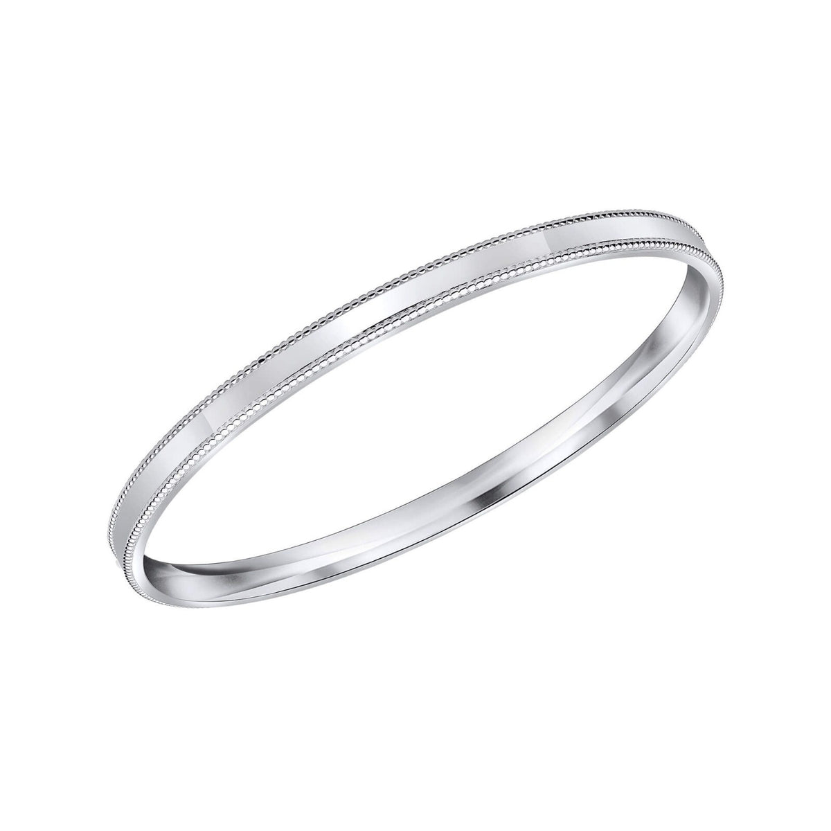 5mm Millegrain Bangle Sterling Silver British Made 925 Hallmark Brand New Boxed