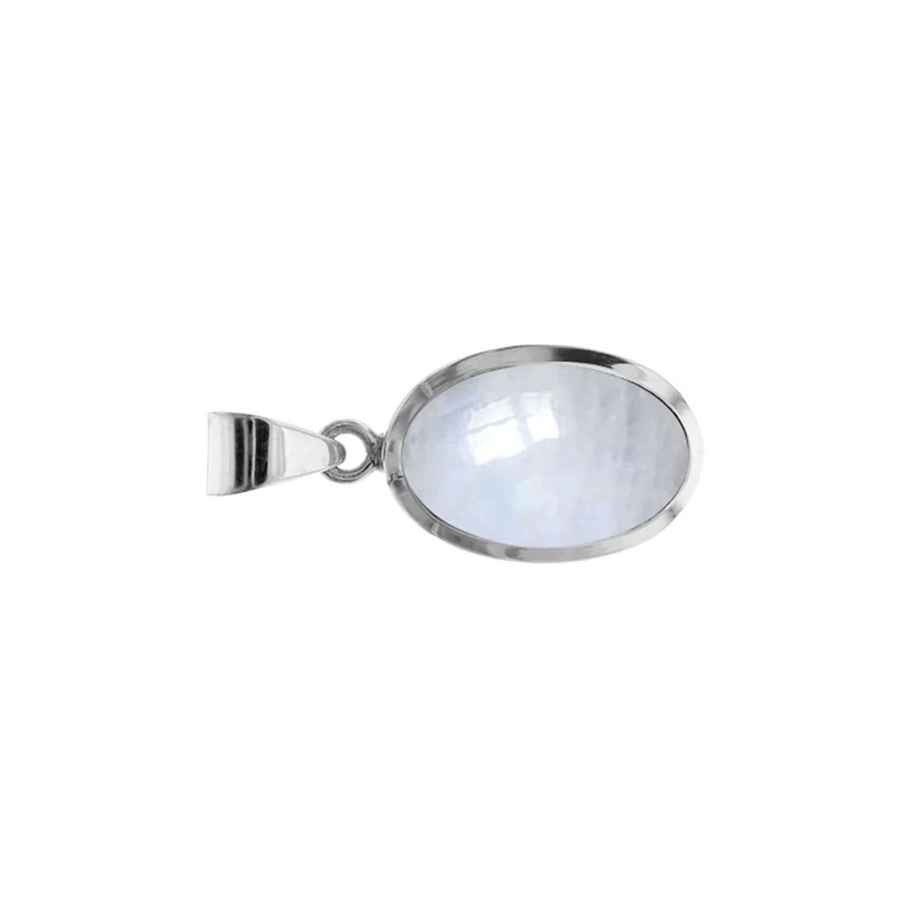 Oval Moonstone Pendant Sterling Silver 925 Hallmarked All Chain Lengths