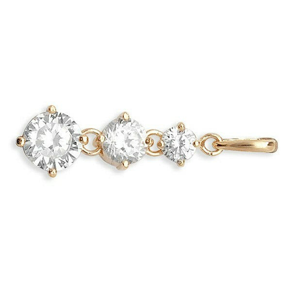 9ct Yellow Gold 3 Stone Drop Pendant Hallmarked British Made All Chain Lengths