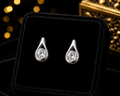 Crystal Teardrop Earrings Sterling Silver 925 Hallmarked Brand New Boxed