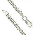 Gents Solid Sterling Silver Interlinked Cable Chain Bracelet 925 Hallmarked
