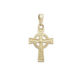 9ct Yellow Gold Cross Pendant Hallmarked British Made All Chain Lengths