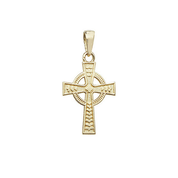 9ct Yellow Gold Cross Pendant Hallmarked British Made All Chain Lengths