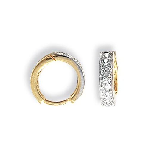 Mens Channel Set Huggie Hoop Earring 9ct Yellow Gold 375 Hallmarked Brand New