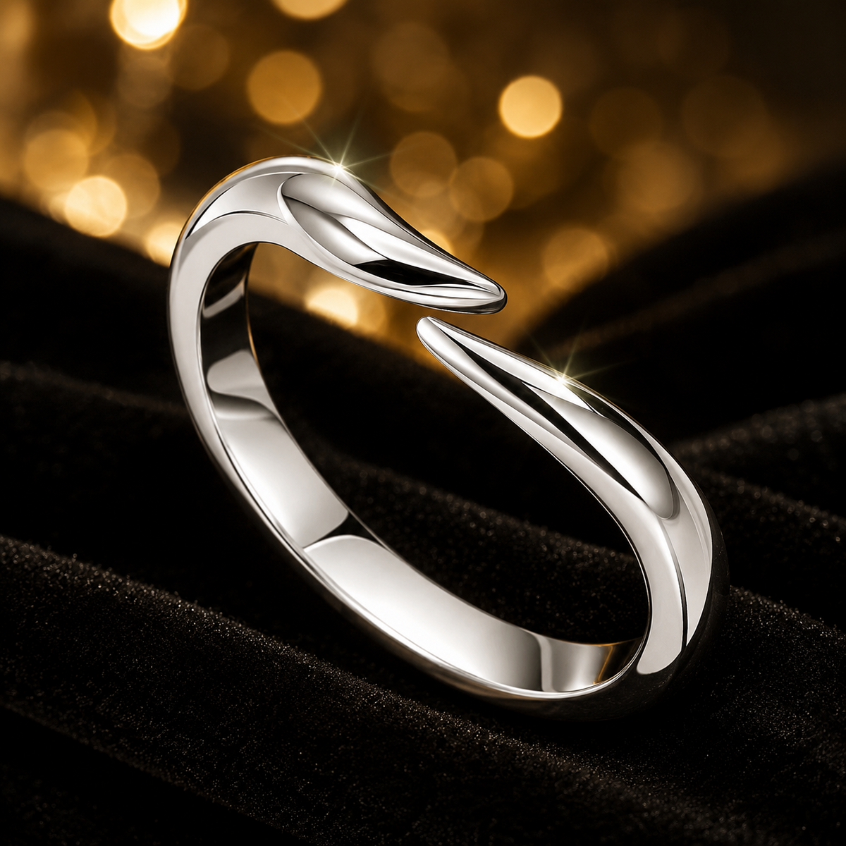 Ladies Ribbon Twist Ring 925 Hallmarked British Made Sizes K - S