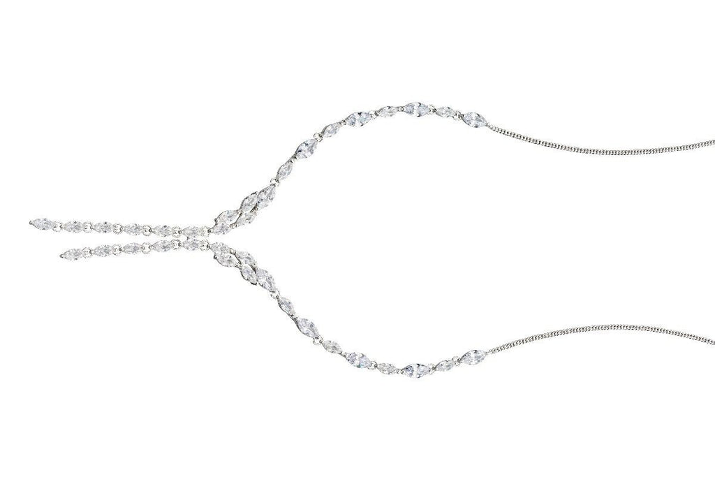 Statement Marquise Chain Necklace Sterling Silver 925 Hallmarked Brand New Boxed