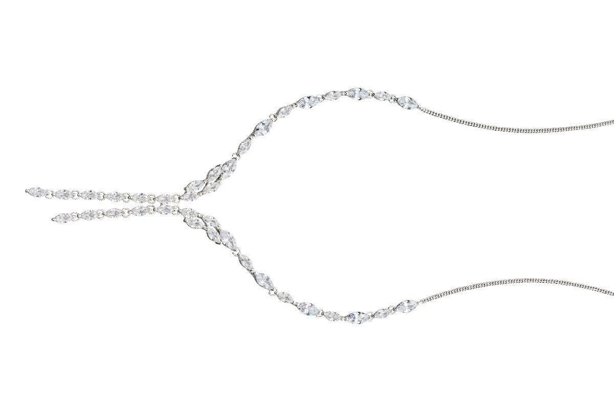 Statement Marquise Chain Necklace Sterling Silver 925 Hallmarked Brand New Boxed