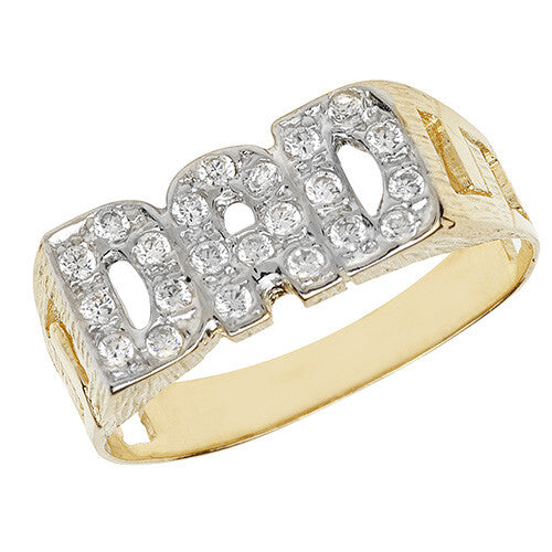 Dad Gemstone Ring 9ct Yellow Gold Hallmarked Sizes Q - Z FATHER'S DAY