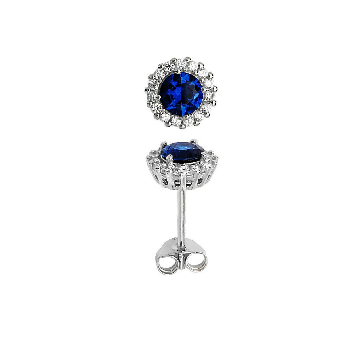 Natural Sapphire Earrings Solid Sterling Silver 925 Hallmarked Brand New Boxed