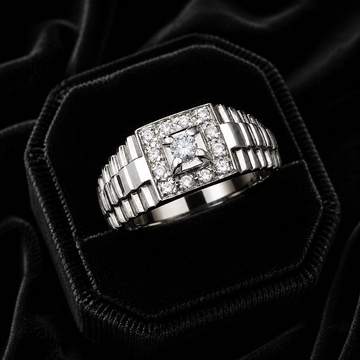 Men's Sterling Silver Signet Ring Engagement Gents 925 Hallmark Sizes L - Z