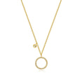 25 Natural Diamond Circle Necklace 18ct Yellow Gold Hallmarked British Made