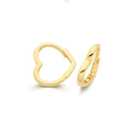 10mm Hinged Heart Earrings 9ct Yellow Gold 375 Hallmarked Brand New