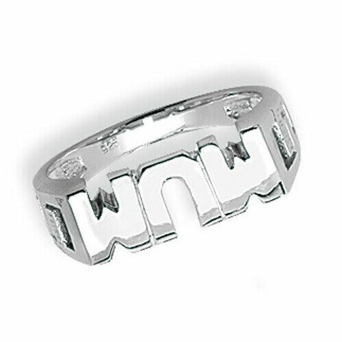 Mum Ring Sterling Silver 925 Hallmarked Size British Made L - U (Mothers Day)