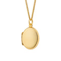 Small Oval Locket Yellow Gold Plated Hallmarked British Made All Chain Lengths