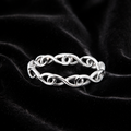 Infinity Ring Sterling Silver 925 Hallmarked British Made Size J - S
