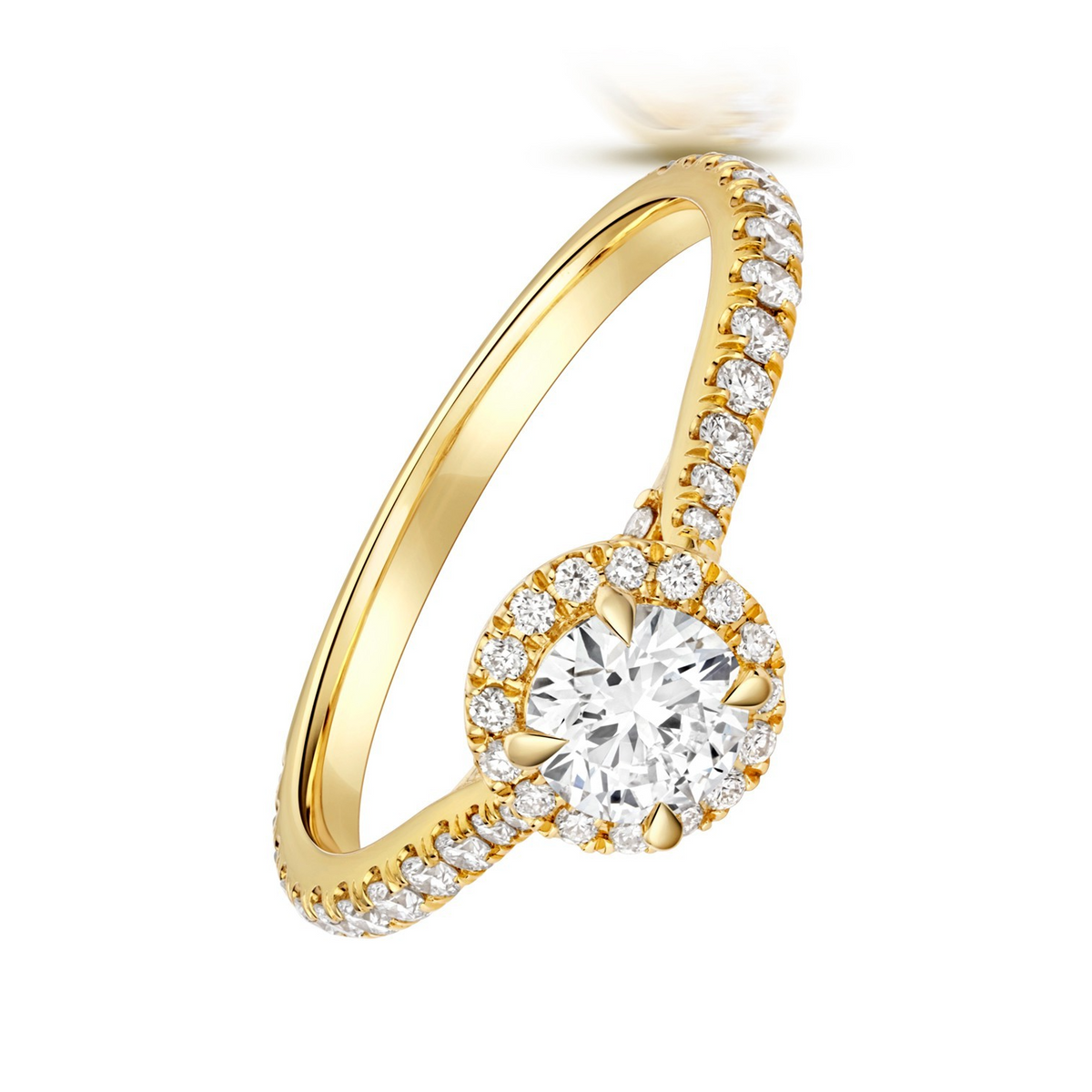 53 Lab-Grown Diamond Engagement Ring 18ct Yellow Gold Hallmarked Sizes J - Q