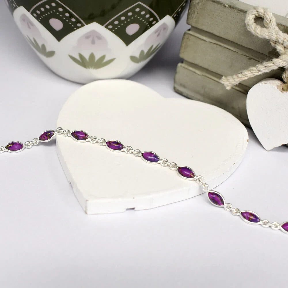 Mohave Marquise Bracelet Sterling Silver 925 Hallmarked Brand New Boxed
