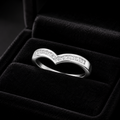 13 Natural Diamond Wishbone Ring 18ct White Gold Hallmarked Sizes J - Q