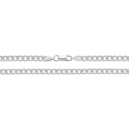 Men's Sterling Silver Bracelet Curb Link British Made 925 Hallmark 8" Weight 6g