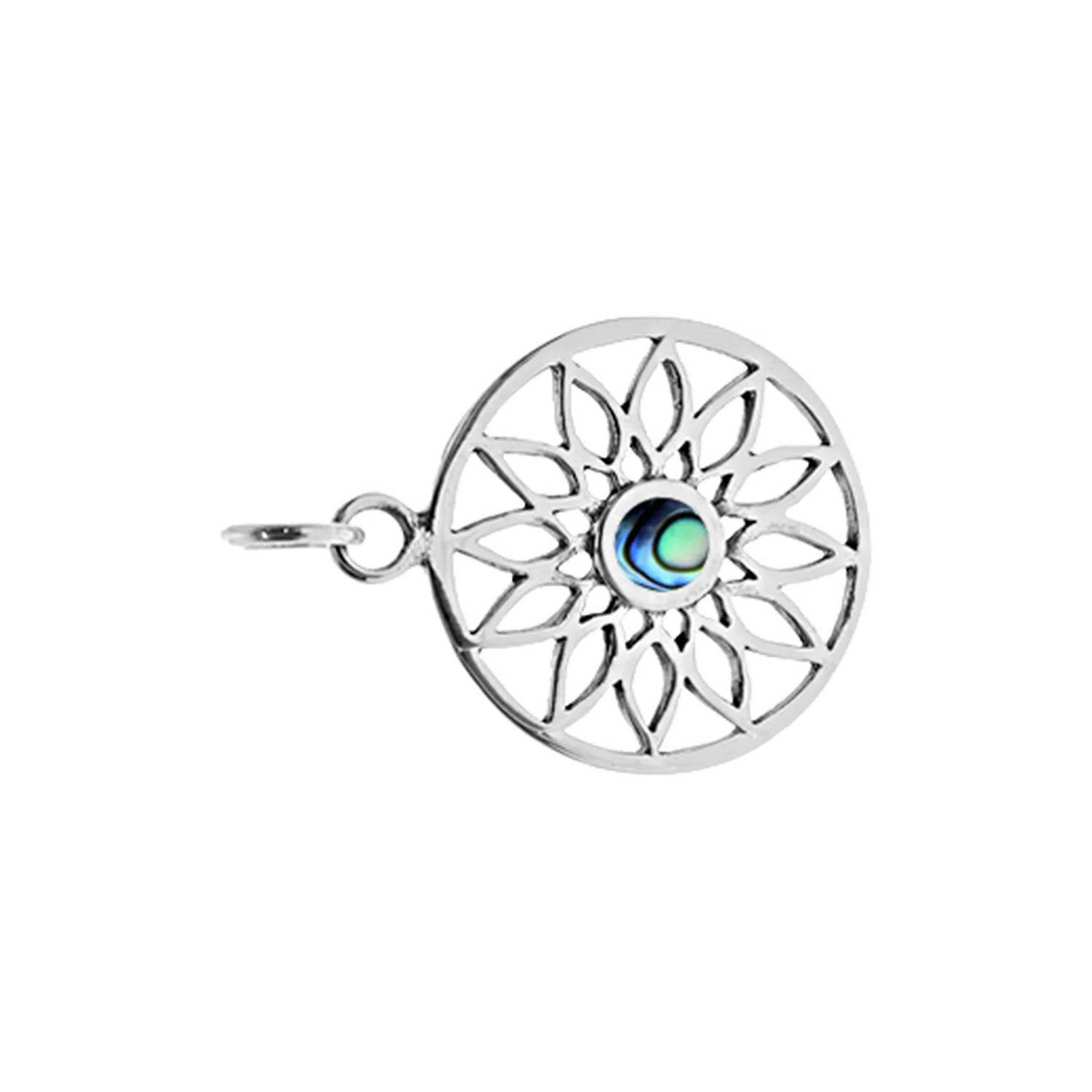 Paua Shell Sunrise Pendant Sterling Silver 925 Hallmarked All Chain Lengths