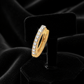 Mens 11 Stone Huggie Hoop Earring 9ct Yellow Gold 375 Hallmarked Brand New Boxed
