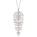 Sterling Silver Gemstone Palm Leaf Pendant 925 Hallmarked All Chain Lengths