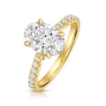 Oval Lab-Grown Diamond Engagement Ring 18ct Yellow Gold Hallmarked Sizes J - Q