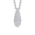 Channel Set Droplet Pendant Sterling Silver 925 Hallmarked All Chain Lengths