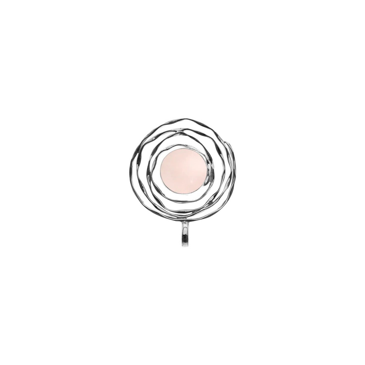 Rose Quartz Web Pendant Sterling Silver 925 Hallmarked All Chain Lengths