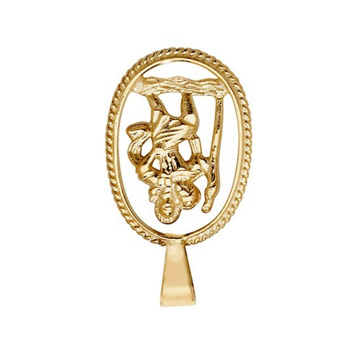 Roped St Christopher 9ct Yellow Gold Pendant 375 Hallmark All Chain Lengths
