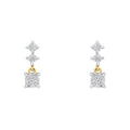 Natural Diamond Drop Earrings 9ct Yellow Gold 375 Hallmarked British Made
