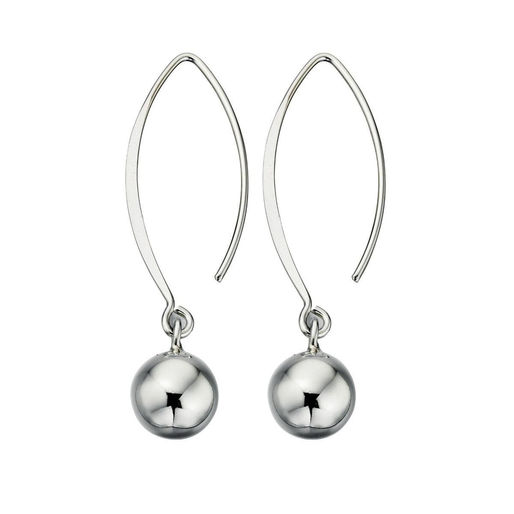 Ball Drop Hook Earrings Sterling Silver 925 Hallmarked Brand New Boxed