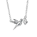 Hummingbird Heart Necklace Sterling Silver 925 Hallmarked  Brand New Boxed