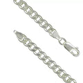 Heavy Gents Flat Curb Chain Solid Sterling Silver 925 Hallmarked British Made