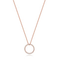 34 Natural Diamond Circle Necklace 18ct Rose Gold Hallmarked British Made