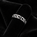Infinity Symbol Band Ring Sterling Silver 925 Hallmarked British Made Size L - R