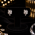 Four Leaf Clover Stud  Earrings Sterling Silver 925 Hallmarked Brand New Boxed