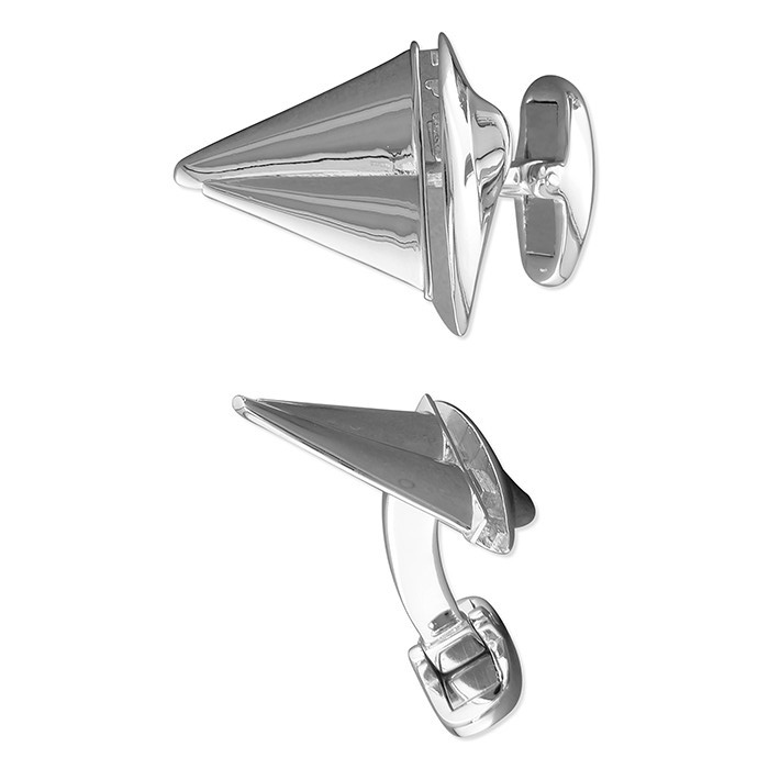 Solid Sterling Silver Yacht Cufflink Set Men's 925 Hallmarked British Made