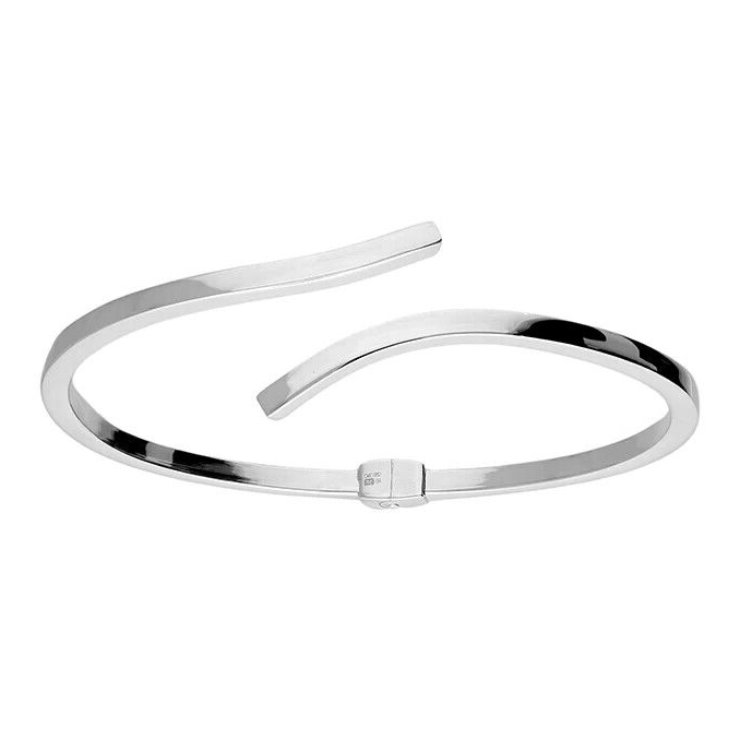 Hinged Crossover Bangle British Made 925 Hallmarked Brand New Boxed
