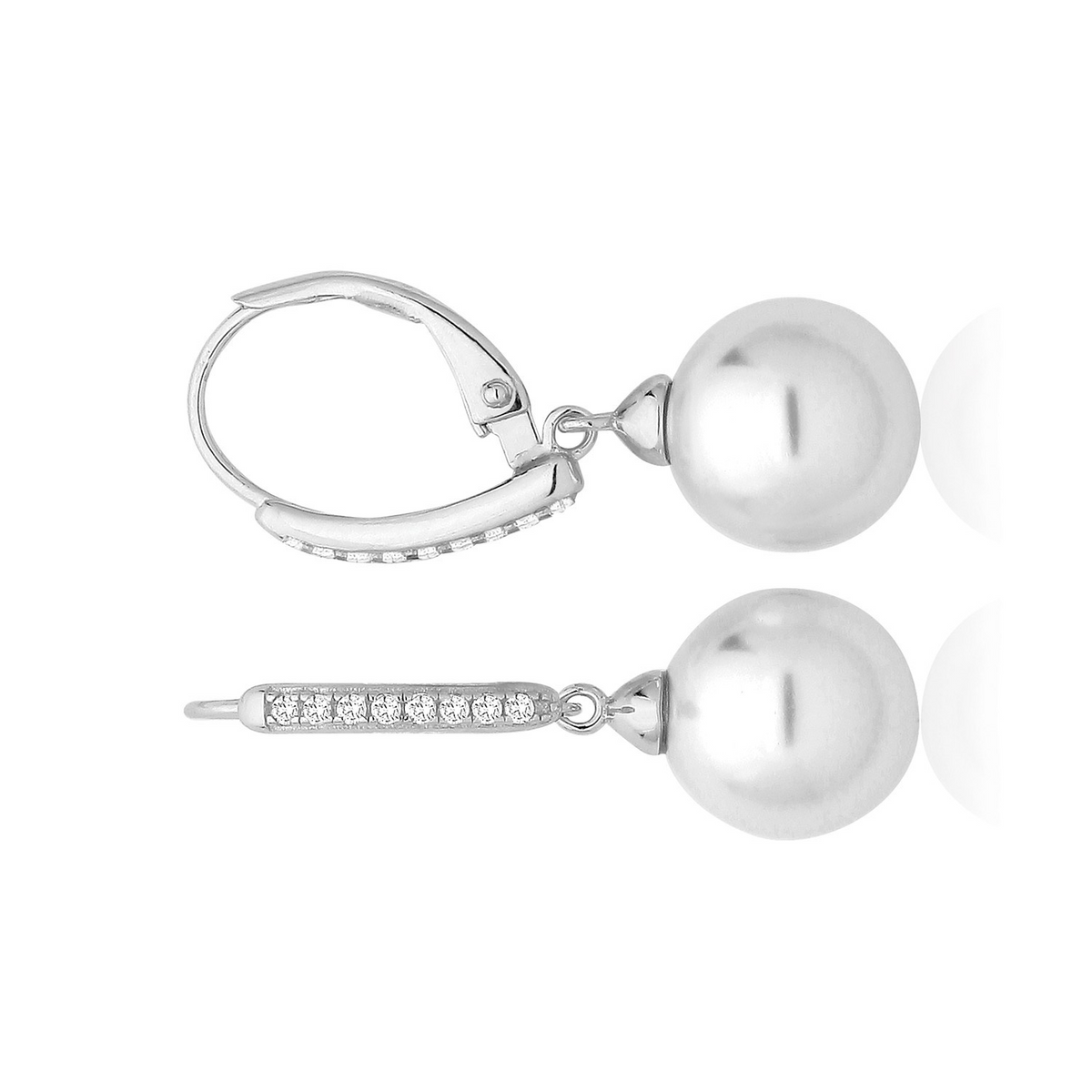 Natural Pearl Hoop Earrings Sterling Silver 925 Hallmarked Brand New Boxed