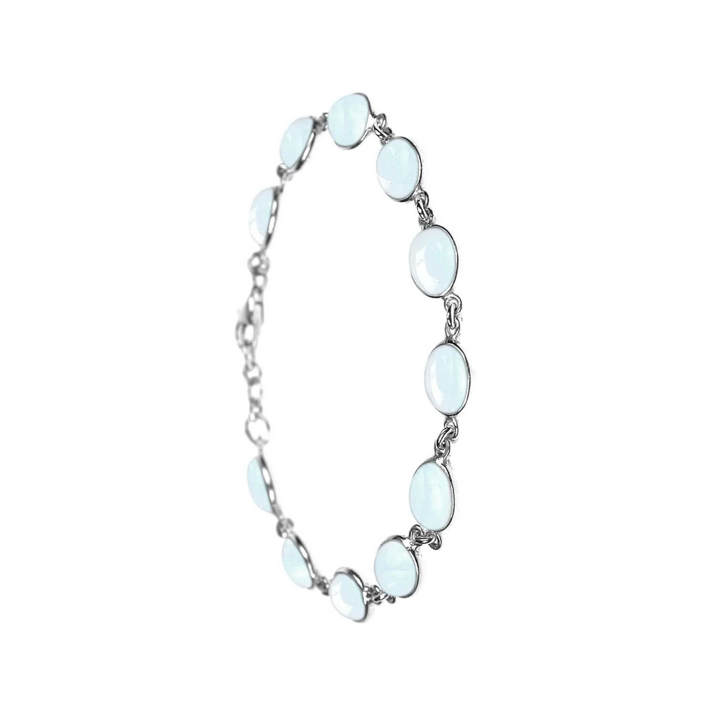 Oval Natural Moonstone Bracelet Sterling Silver 925 Hallmarked Brand New Boxed