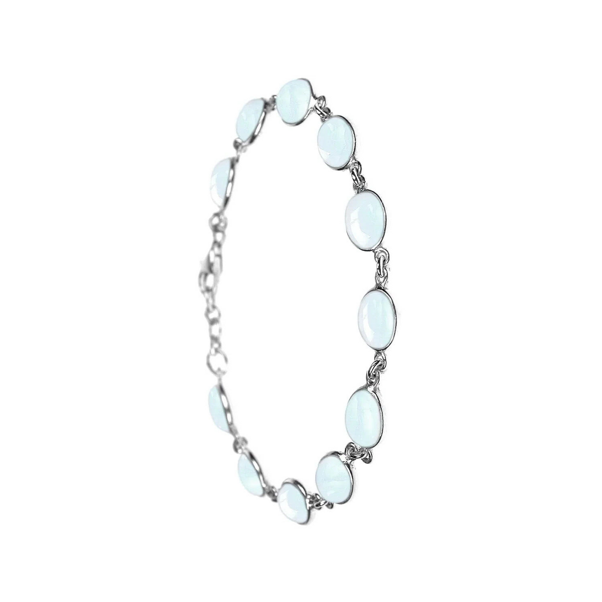 Oval Natural Moonstone Bracelet Sterling Silver 925 Hallmarked Brand New Boxed