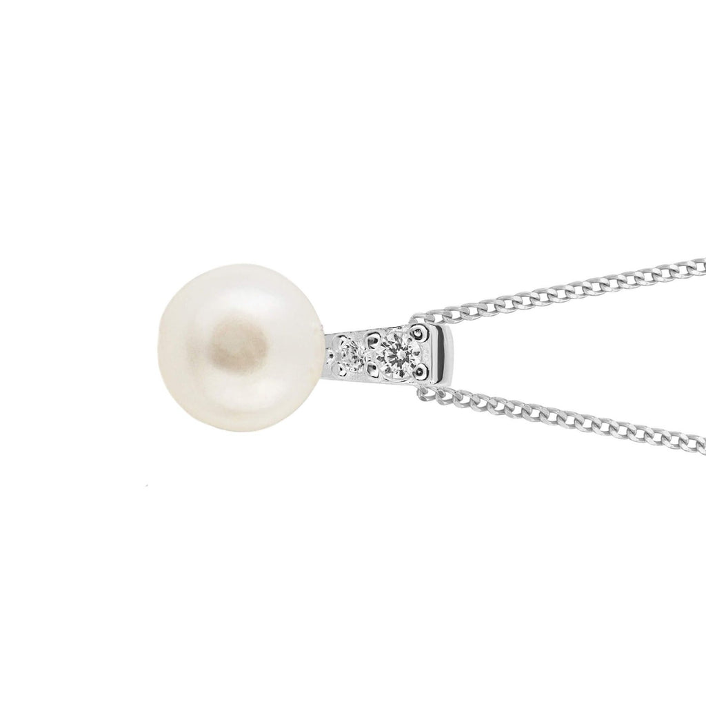 Sterling Silver Pearl Pendant 925 Hallmarked British Made All Chain Lengths